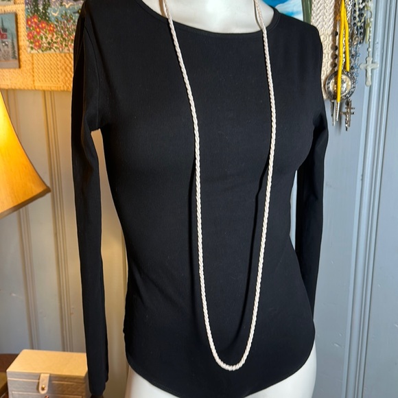 Vintage Jewelry - Flapper style seed bead twisted rope long necklace